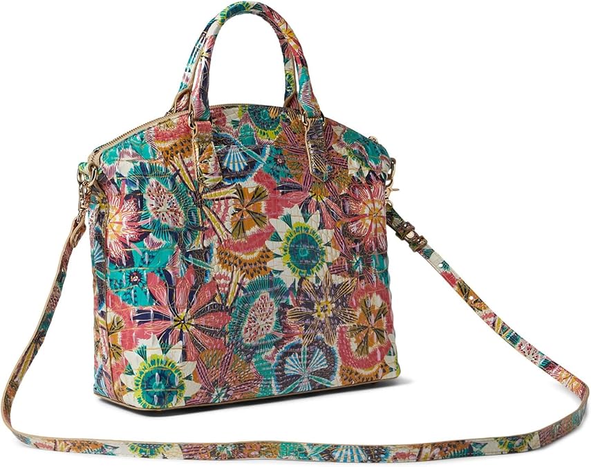 Brahmin Large Duxbury Satchel - Dessert Bloom