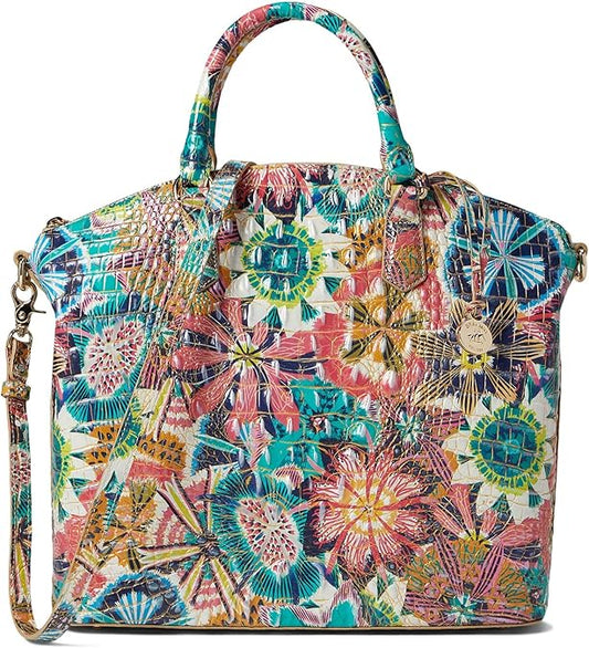 Brahmin Large Duxbury Satchel - Dessert Bloom