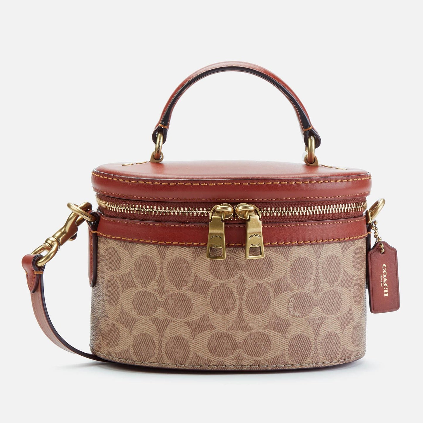 Coach Trail Bag in Signature Canvas in Red Crossbody