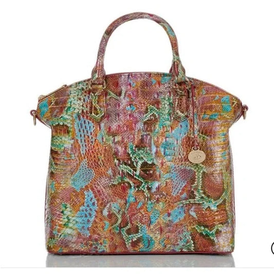 Brahmin Large Duxbury Satchel - Python Print