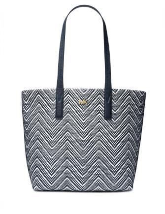 Michael Kors Junie Chevron Leather Tote