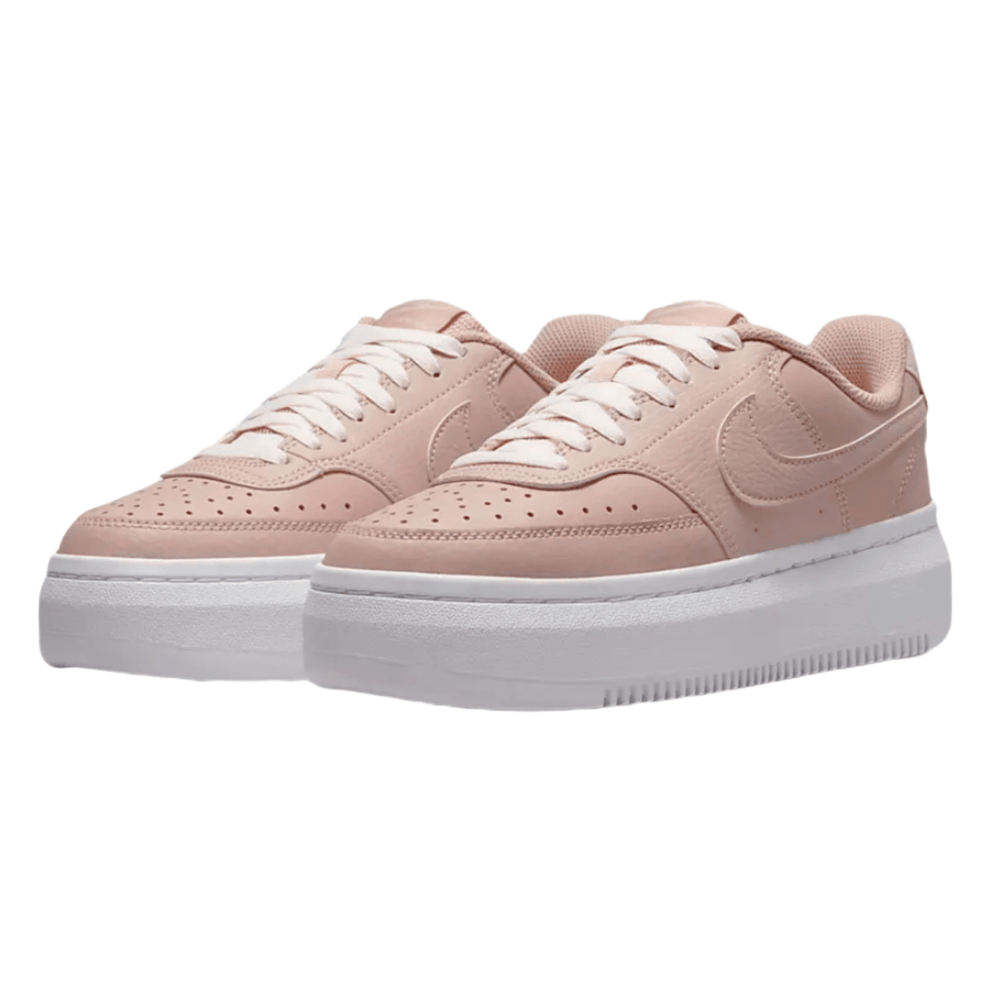 Nike Court Vision Alta Leather Women's Trainers Shoes, Pink Oxford/Pink Oxford-White, 10 M US