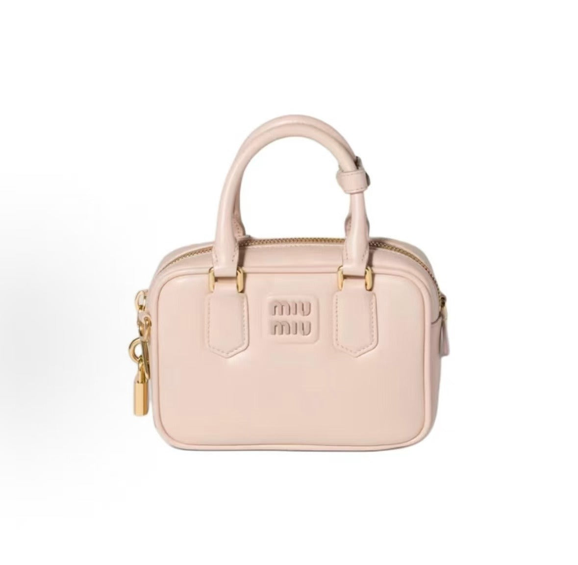 Miu Miu Arcadie Leather Dark Brown Top Handle Bag