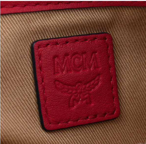 MCM Visetos Aren Crossbody Bag Red
