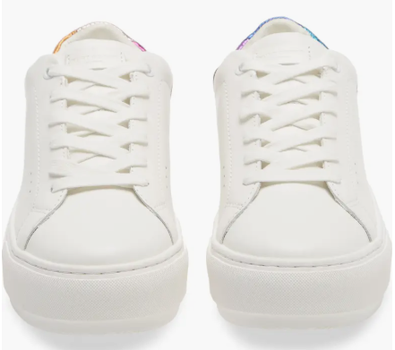 Kurt Geiger London Womens Laney Eagle Leather Casual and Fashion Sneakers White