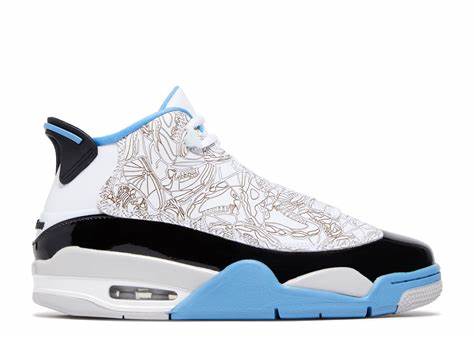 Big Kid's Air Jordan Dub Zero White/True Blue-Black Sneaker (DV1360 114)