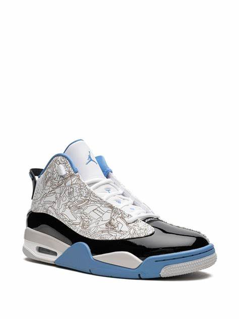 Big Kid's Air Jordan Dub Zero White/True Blue-Black Sneaker (DV1360 114)