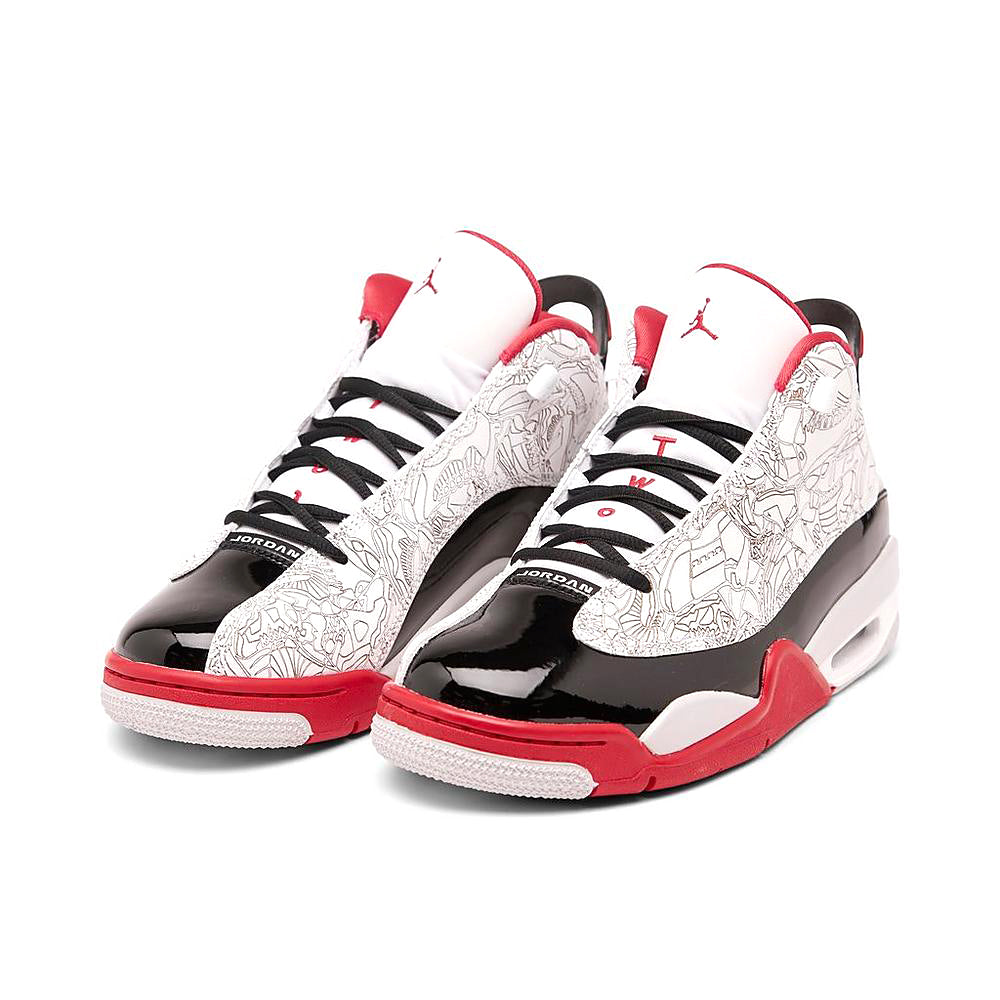 Big Kid's Air Jordan Dub Zero White/True Red-Black (DV1360 160) Sneakers