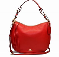 Coach Sutton Pebble Leather Jasper (Red) Hobo Purse